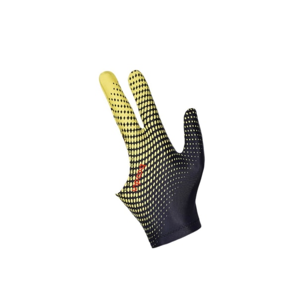 1/2/3/5 Biljardhandskar Vänster/Höger Hand 3 Fingers Shooters Black Yellow 1 Pc