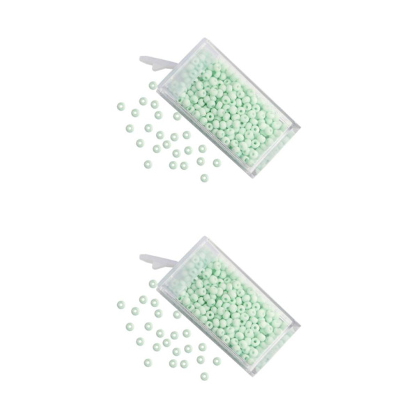 1/2/3/5 Beads DIY Smycken Retro Craft Kit Etniskt för hantverksmärke green 3mm 2Set