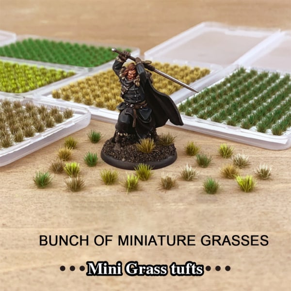 1/2/3/5 Resin Mini Grass Tuft Lågt underhållsminiatyrer Statisk No.4 1Set
