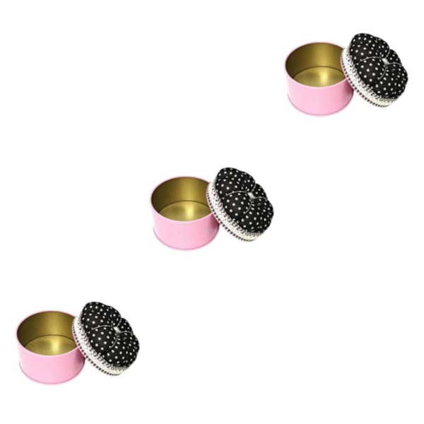 1/2/3 stift Kudde Nålkudde med case för hemsömnad Black 7.6x7cm 3Set