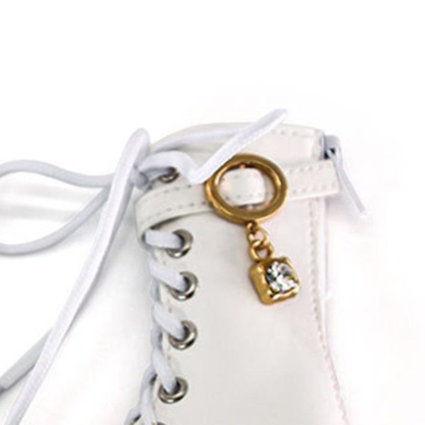 1/2/3 Högklackade Skor Modekläder för 1/3 För BJD Doll White 7.5 x 3 x 7.5cm 1Set