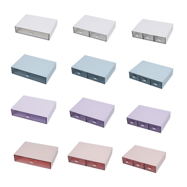 1/2/3 utsökt hantverksförvaringslåda för enkel dragning och Blue 2 Drawer 1 Pc