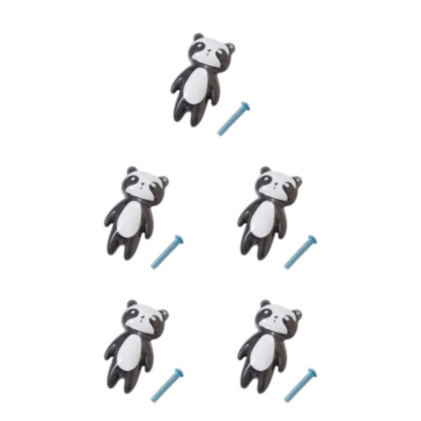 1/2/3/5 Kompakta och lätta knoppar för byrålådor Enkelt panda 5Set