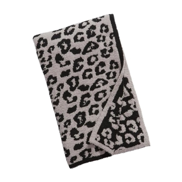 1/2/3 Throw Blanket Leopard Print Flanell Fleece Filtar Plysch gray 40x47in 1Set