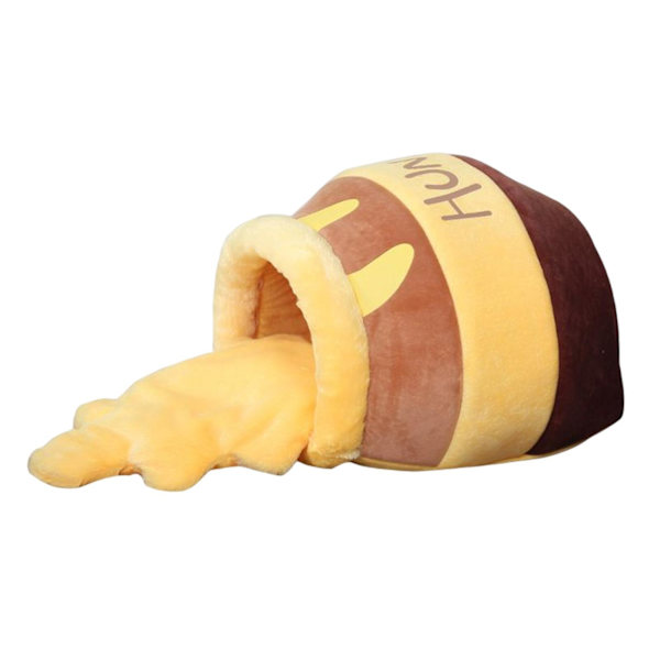Honey Pot Pet Kattsäng Soft Cave Nest Sleep Bed Kennel med Mat Honey pot