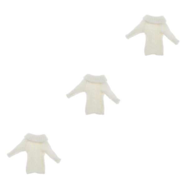 1/2/3/5 1/6 kvinnlig stickad tröja i skala för 12-tums aktinfigurer White 15.3cm 3Set
