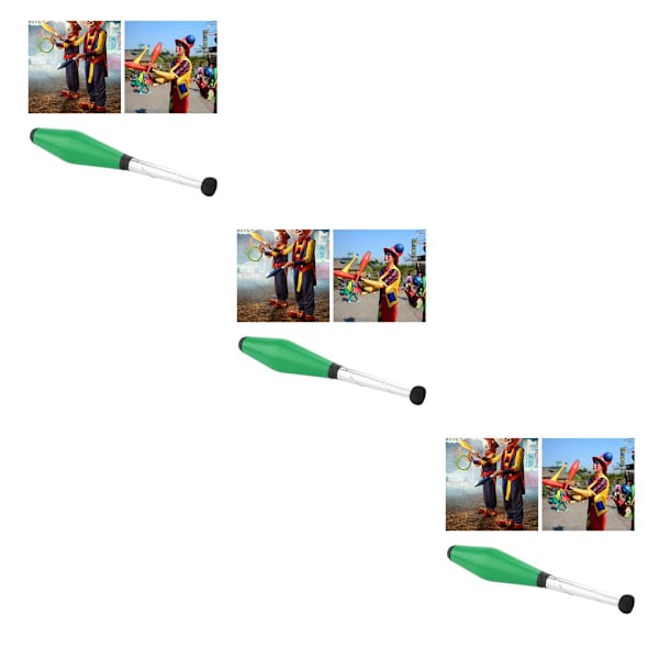 1/2/3 Comedy Juggling För Pins Roligt och imponerande Green 3PCS