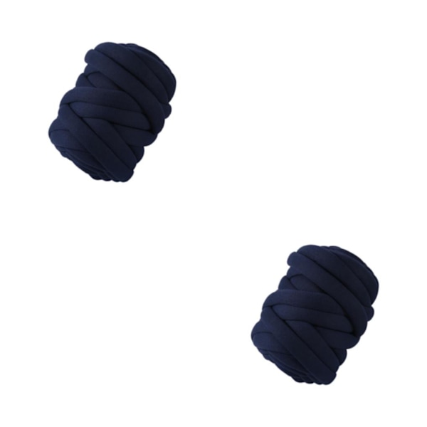 1/2/3/5 Chunky ullgarnfyllning Mjuk stickning för halsdukströja navy blue 12 to 14m 2Set