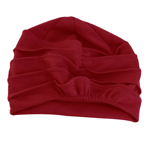 1/2/3/5 Cap Bomullshuvud För Cover Håravfall Mjuk Purplish Red 56-58cm 1Set