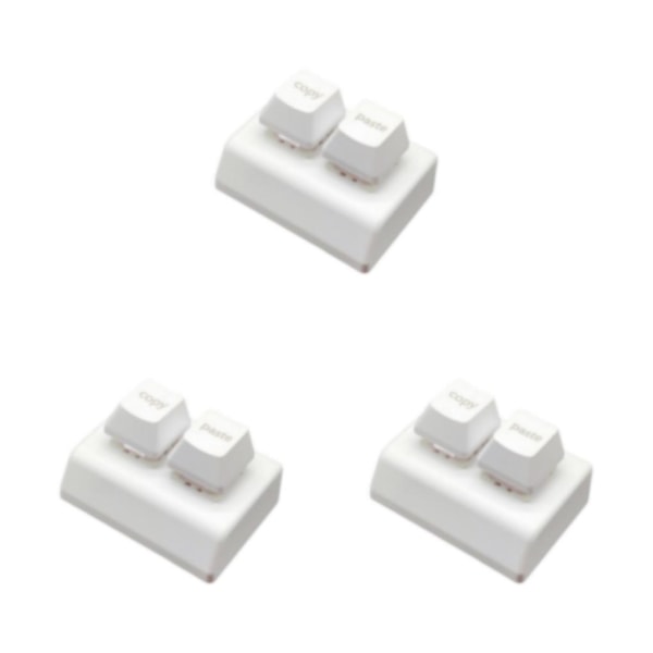 1/2/3 Kopiera och klistra in tangentbord med 2 tangenter Röd Switches USB Mini 2-nyckel White 52 x 48 x 30mm 3Set