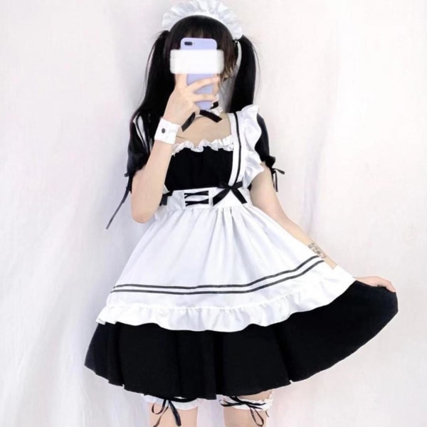 1/2/5 Maid Costume Maid Klänningar Klassiska Sweet Lolita japanska L 1 Pc