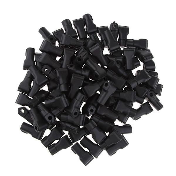 1/2 100st Krok Stopplås Säkerhetslåsning Hänglås Stöldskyddslås Black 5 mm 1Set