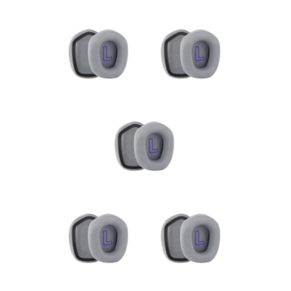 1/2/3/5 Öronkuddar Kudde Hörselskydd Andas Gamer Gray Ear Pads 5PCS