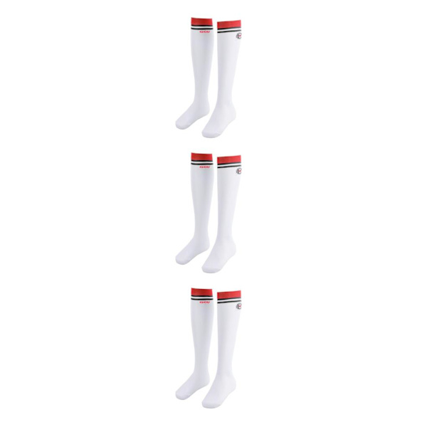 1/2/3/5 Women's För Golfstrumpor Oversockor Lår High Stripes Red 46-55cm 3Set