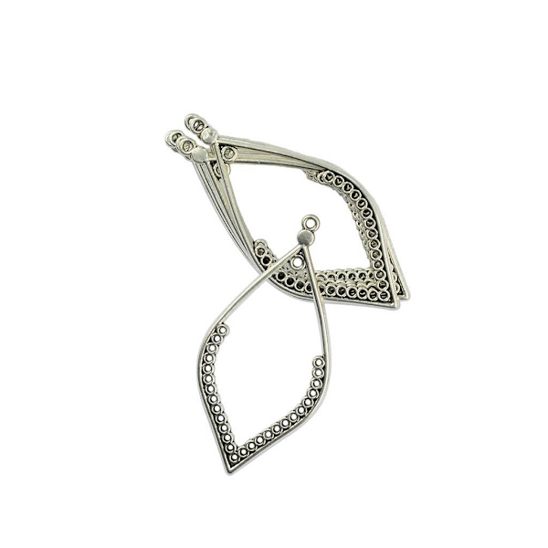 24st Tibetanskt Silver Brons Örhänge Blad Drop Frame För Charms