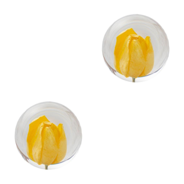 1/2/3/5 Utsökt blomma kristallkula present för alla tillfällen Tulips 8cm 2Set