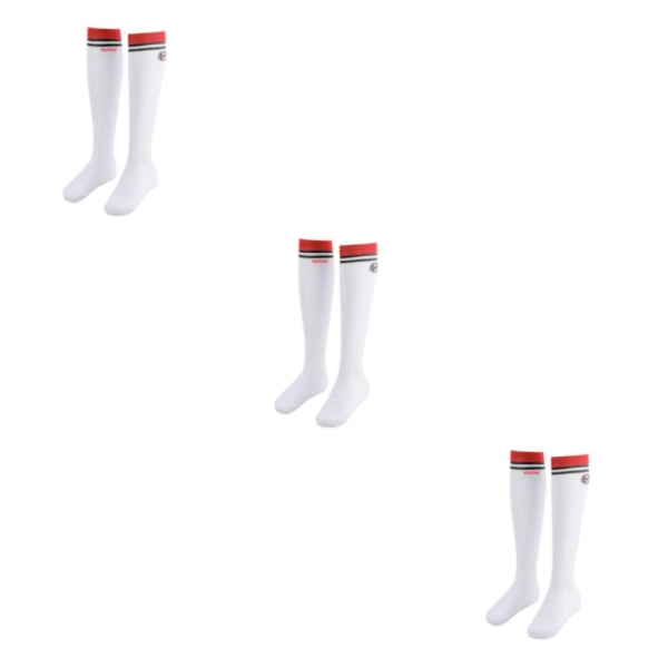 1/2/3/5 Women's För Golfstrumpor Oversockor Lår High Stripes Red 46-55cm 3Set