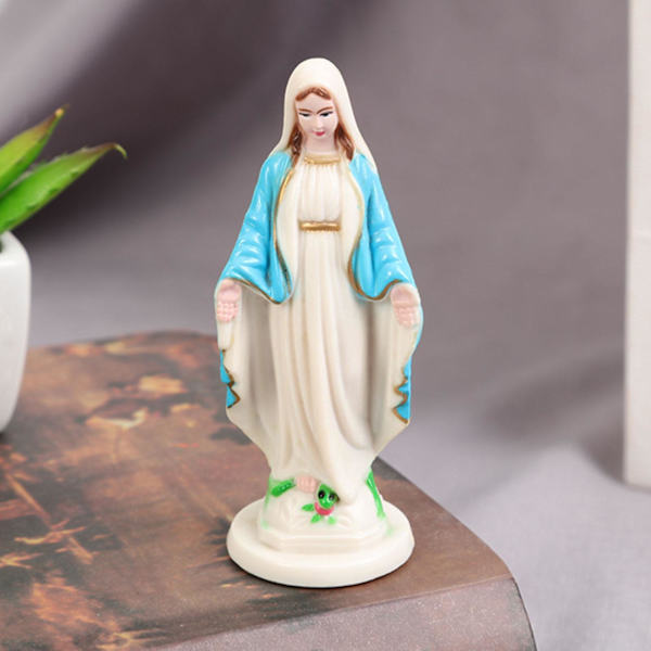 1/2/3 Välsignade Jungfru Maria statyett karaktär Skulptur Staty Blue Coat 10cm 1Set