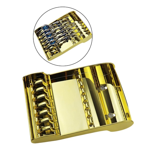 1/2 Anti- För slip Hår Sax Rack Shop Hår Sax Bricka Gold 20.6x14x5.4cm 1Set