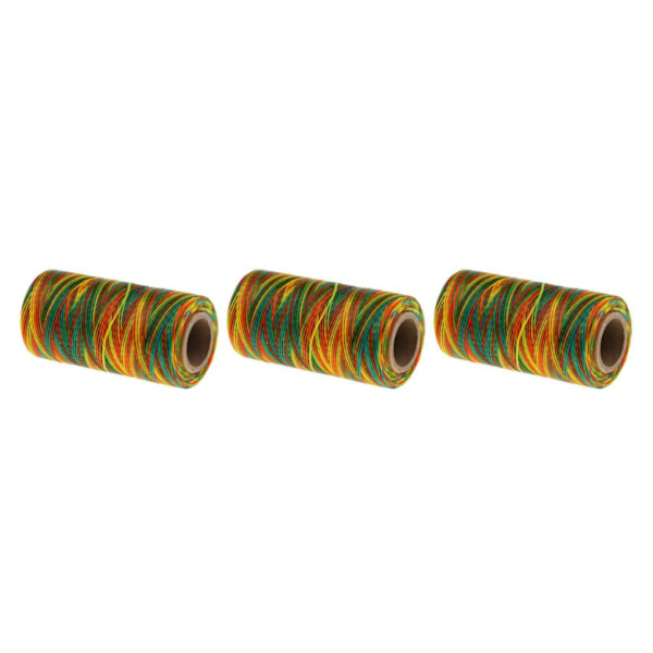 1/3/5 150D 1 mm regnbågsfärg platt vaxad tråd Sysömmar 3Set