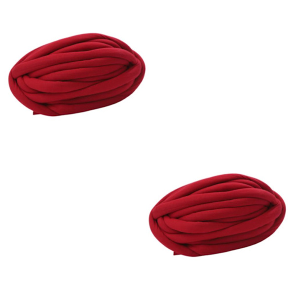 1/2/3/5 Chunky ullgarnfyllning Mjuk stickning för halsdukströja dark red 25mm 2Set