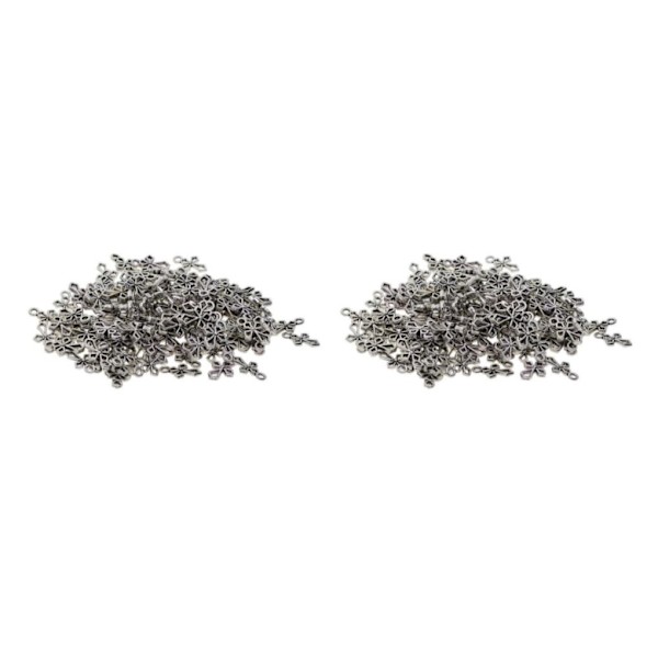 1/2/3 100 Stycken Tibetansk Silver Filigran Hollow Cross För 2Set