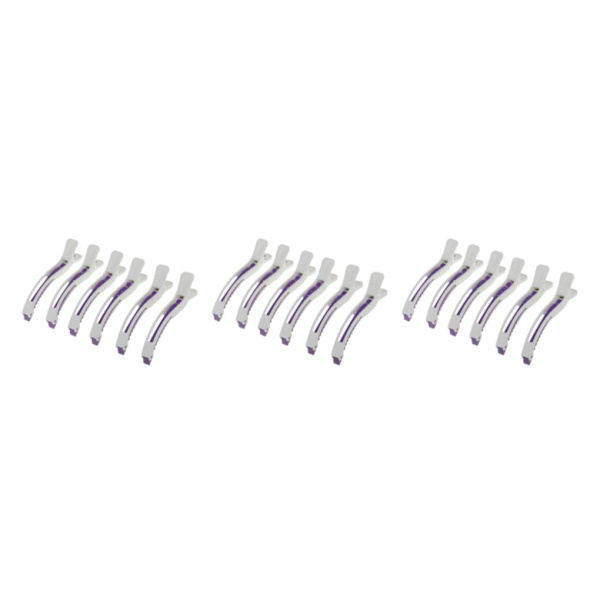 1/2/3/5 6 stycken hårsektionsklämmor Klämmor Salong Frisör White Purple 3Set