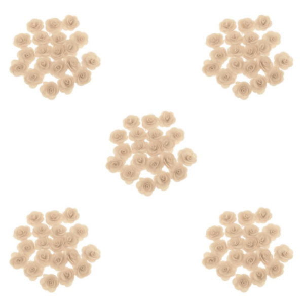 1/3/5 20 stycken Silk Rose Flower Head Bud DIY Craft Bröllop Beige 4cm 5Set