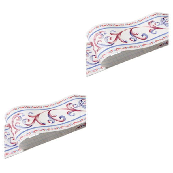 1/2/3/5 Retro Fashion PVC vattentät midjelinje för robust vägg white vine flower 2Set