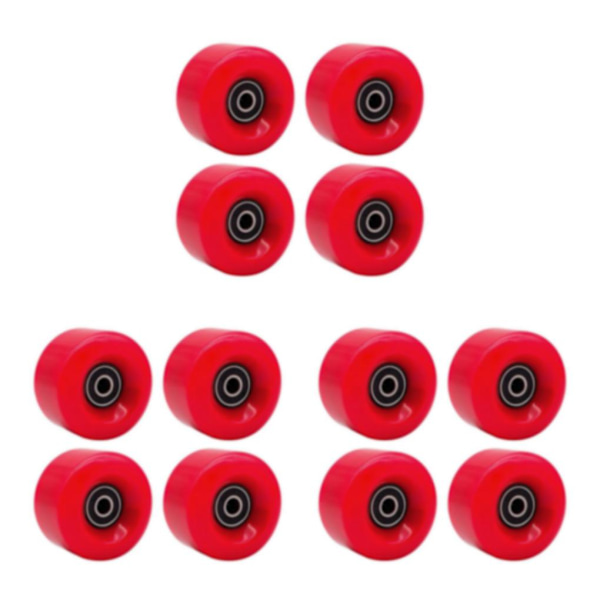 1/2/3 Inline Skate Wheel PU Slitstarka 58 mm 82A hjul Red 58x58x32mm 3Set