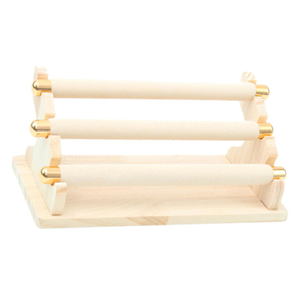 1/2/3 Fristående Ringar Display Hållare Showcase Hållare för hemmet Beige 20 x 10 x 9.5cm 1 Pc