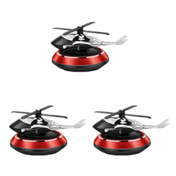 1/2/3 Solar Powered Car Air Freshener För Creative Small Car Red 10.4x8cm 3Set