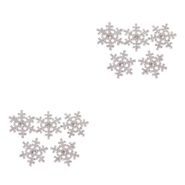1/2/3/5 5 st Snowflake Crystal Rhinestone Diamante knappar 2Set