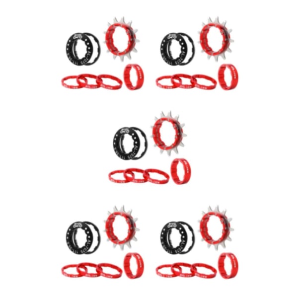 1/2/3/5 Aluminium Alloy För Conversion Kit Uppgraderad 13T Singel red 13T 5PCS