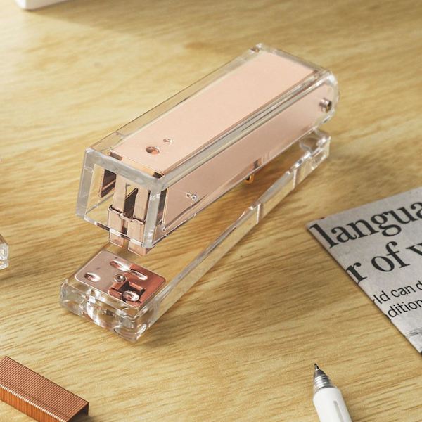 1/2/3/5 Klassisk Häftapparat Brevpapper Gåva för Hemma skolkontoret Rose gold 5PCS