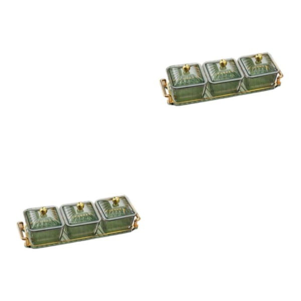 1/2/3 Nordic Style Divided Dishes Square för Reception Room 3 Grids 2Set