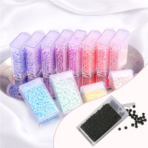 1/2/3/5 Beads DIY Smycken Retro Craft Kit Etniskt för hantverksmärke black 3mm 1Set