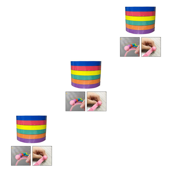 1/3 6st Sticky Ball Tape Dekompressionsleksaker Hantverksspel för Dark Color 2.4cm 3PCS