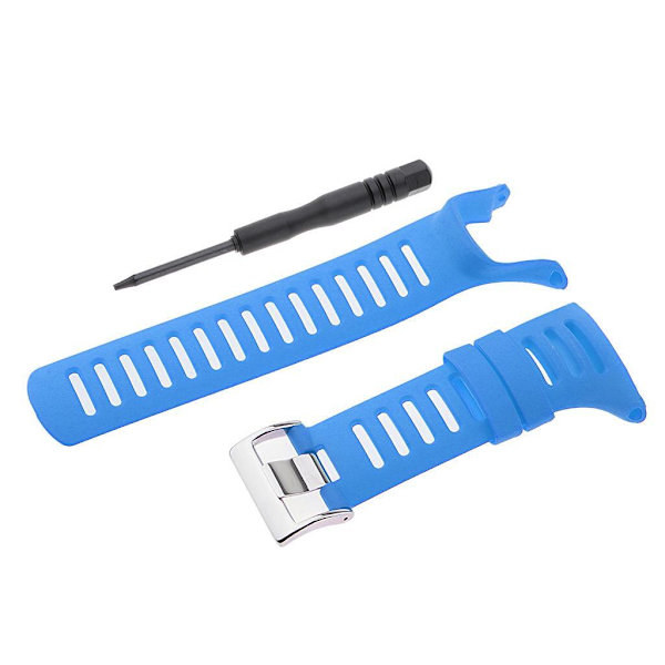1/2/3 hållbara armbandsur i gummi för För Suunto Ambit3 Silver Blue 24mm 1 Pc
