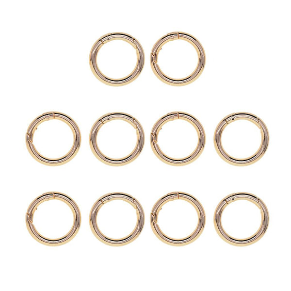 1/2/3/5 10 st runda fjäderkrokar karbinnyckelnyckel golden 28mm 1Set