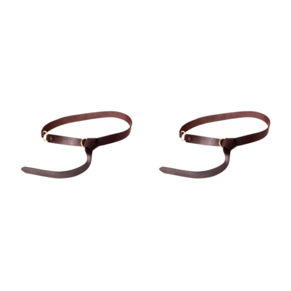 1/2/5 Premium PU Läder Ring Bälte Kostymtillbehör 160cm Deep Brown 160 x 3.5cm 2Set