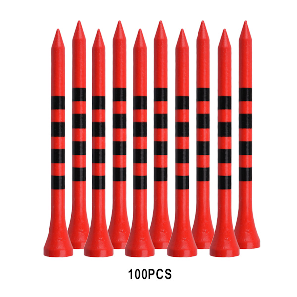 1/2/3/5 100st Bamboo För Golf Tees Stripe Mark Scale High 70mm Red 1Set