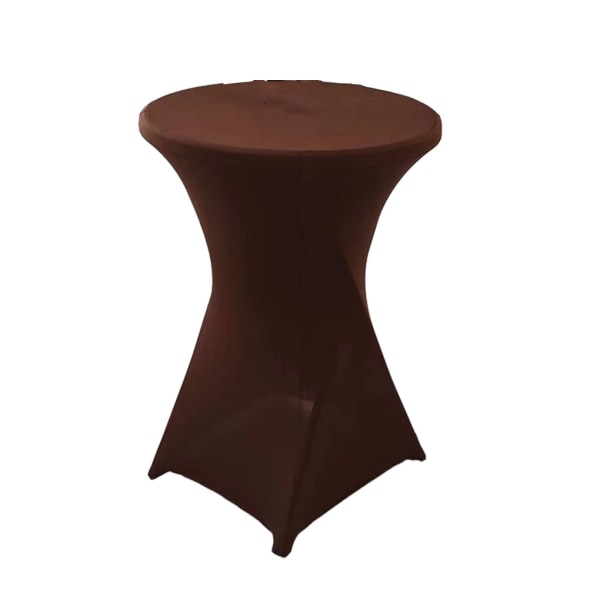 1/2/3/5 High Foot Bar Cover Stretch Rund Duk För Hotell light brown 1Set