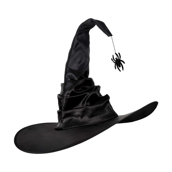 Pointed Top Witch Women Män Hat Character för Halloween Spider Pendant