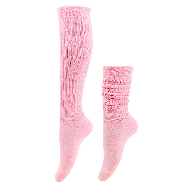 1/2/3/5 2 stycken Slitstarka Slouch strumpor Elasticitet och utsökt Light Pink 1Set