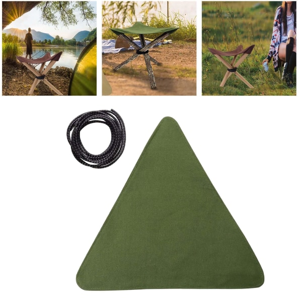 1/2/3/5 Canvas Camping För Triangel Pall Duk Resor Vandring Dark Green 37 x 37cm 1Set