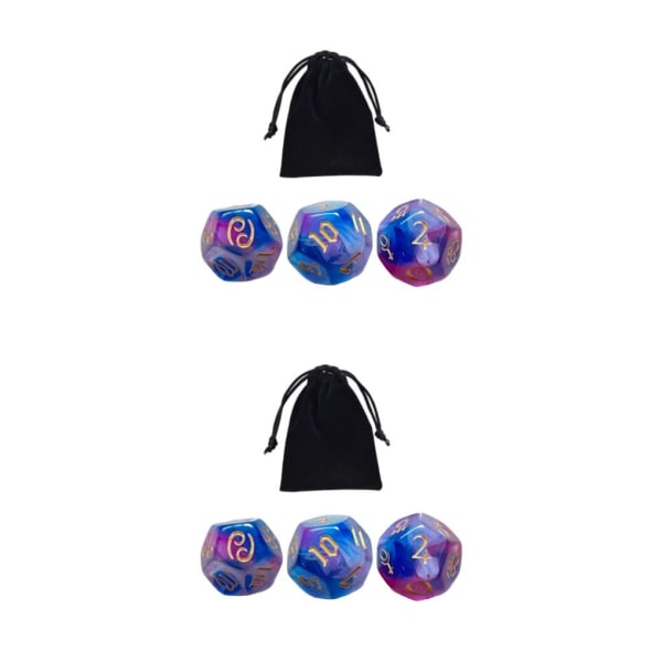 1/2/3/5 3st Akryl Astrologiska Tärningar Konstellationstärningar för Style F 2Set