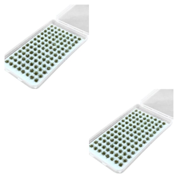 1/2/3/5 Resin Mini Grass Tuft Lågt underhållsminiatyrer Statisk No.7 2Set