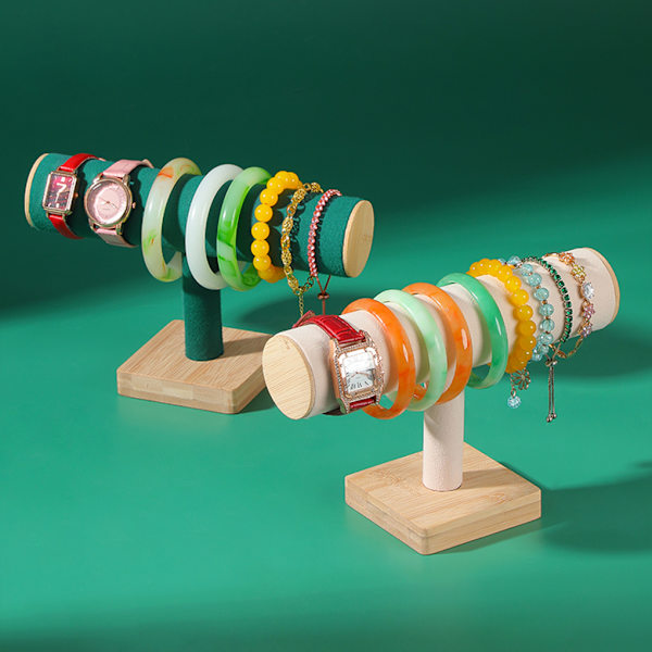 1/2 trätillverkat armbandsskärmstativ, hållbart och utsökt hantverk Beige 1Set