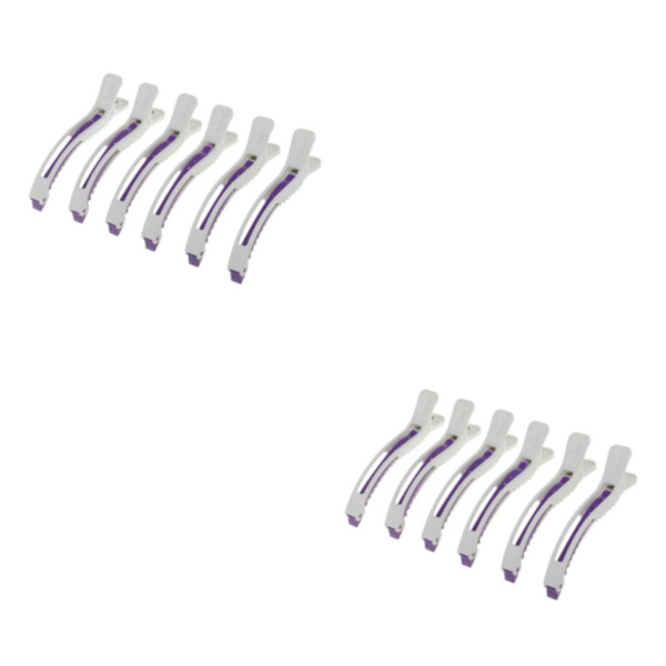 1/2/3/5 6 stycken hårsektionsklämmor Klämmor Salong Frisör White Purple 2Set